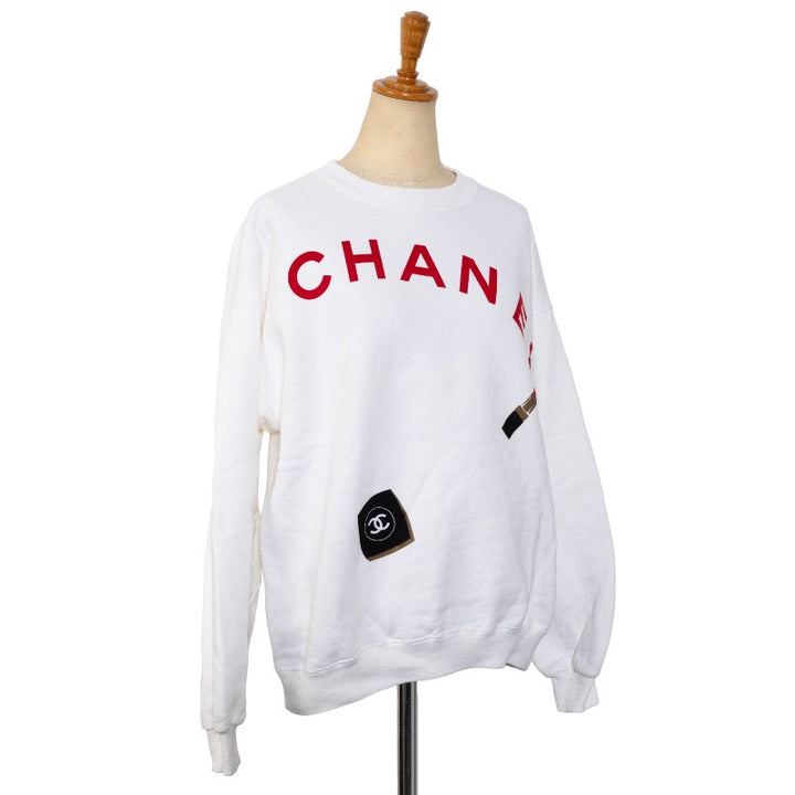 Chanel Logo Print Cotton Long Sleeve Shirt in Great Condition