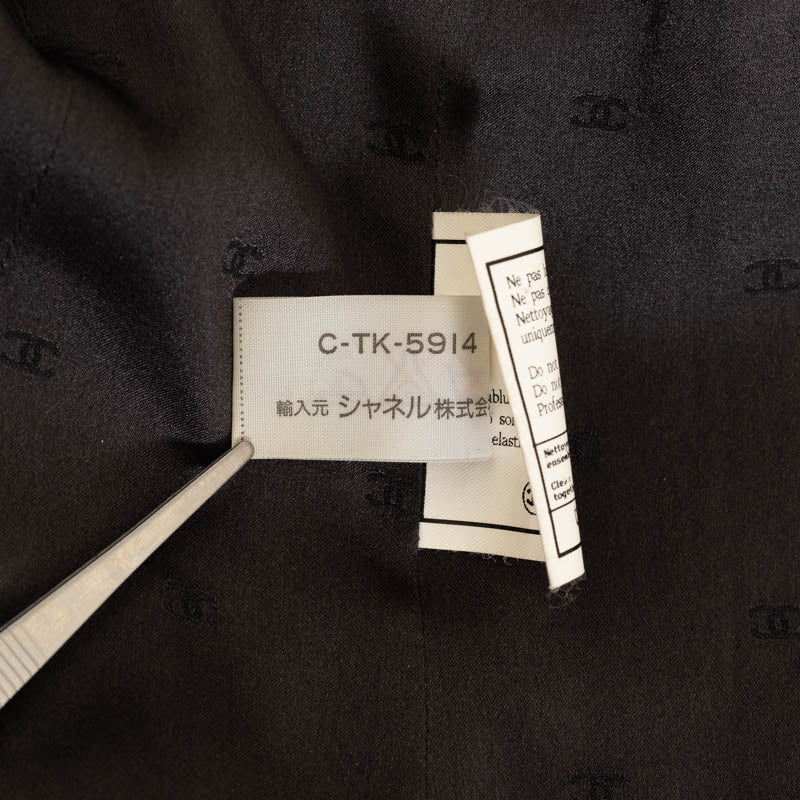 Chanel Wool Cotton Silk Jacket Skirt Set