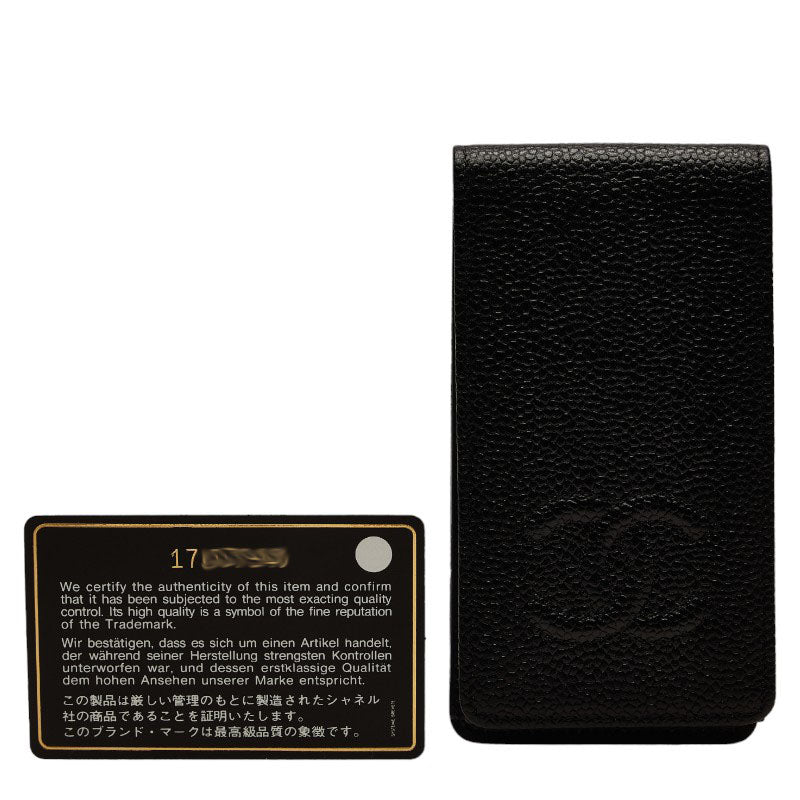 Chanel Caviar Skin Coco Mark iPhone 4 Case Black in Great Condition