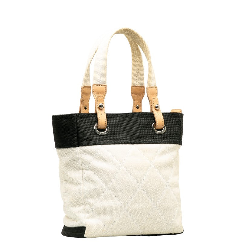 Chanel Matelasse Paris Biarritz Canvas Tote Bag