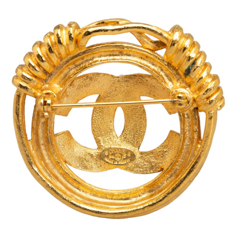 Chanel Coco Mark Gold Plated Brooch