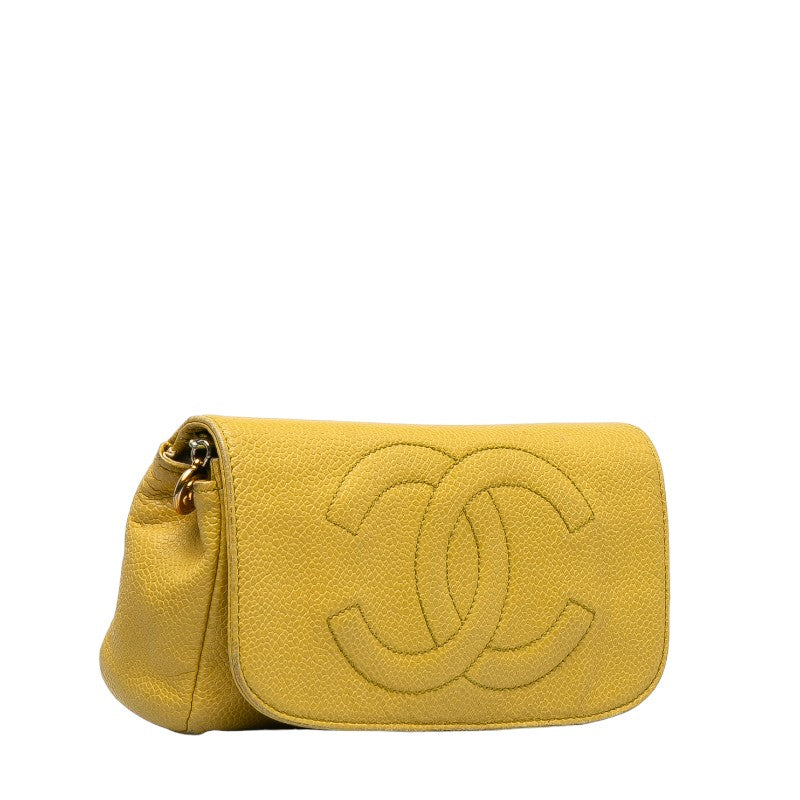 Chanel Caviar Skin Coco Mark Pouch