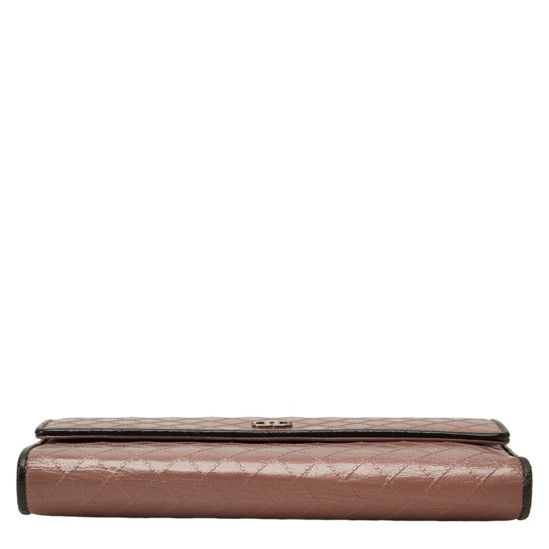 Chanel Bicolor Leather Long Wallet in Very Good Condition