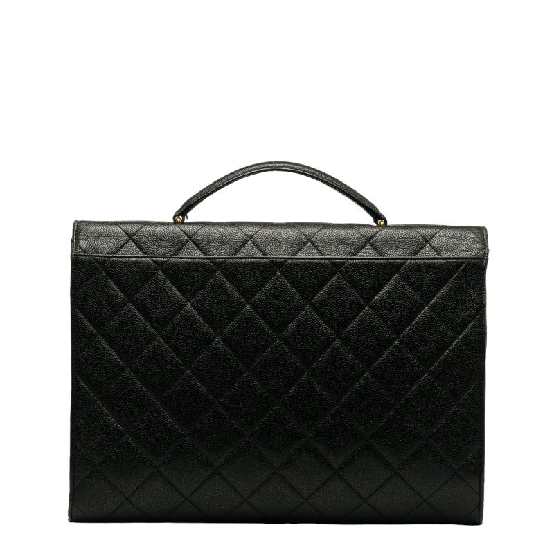 Chanel Caviar Skin Matelasse Coco Mark Handbag Briefcase