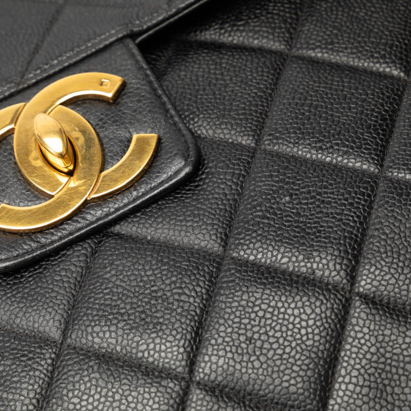 Chanel Caviar Skin Matelasse Coco Mark Handbag Briefcase