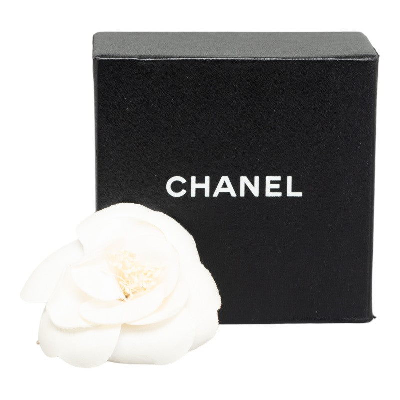 Chanel Camellia Corsage Canvas Brooch in Very Good Condition