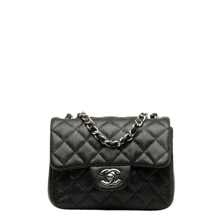 Chanel Caviar Skin Mini Matelasse Chain Shoulder Bag in Very Good Condition