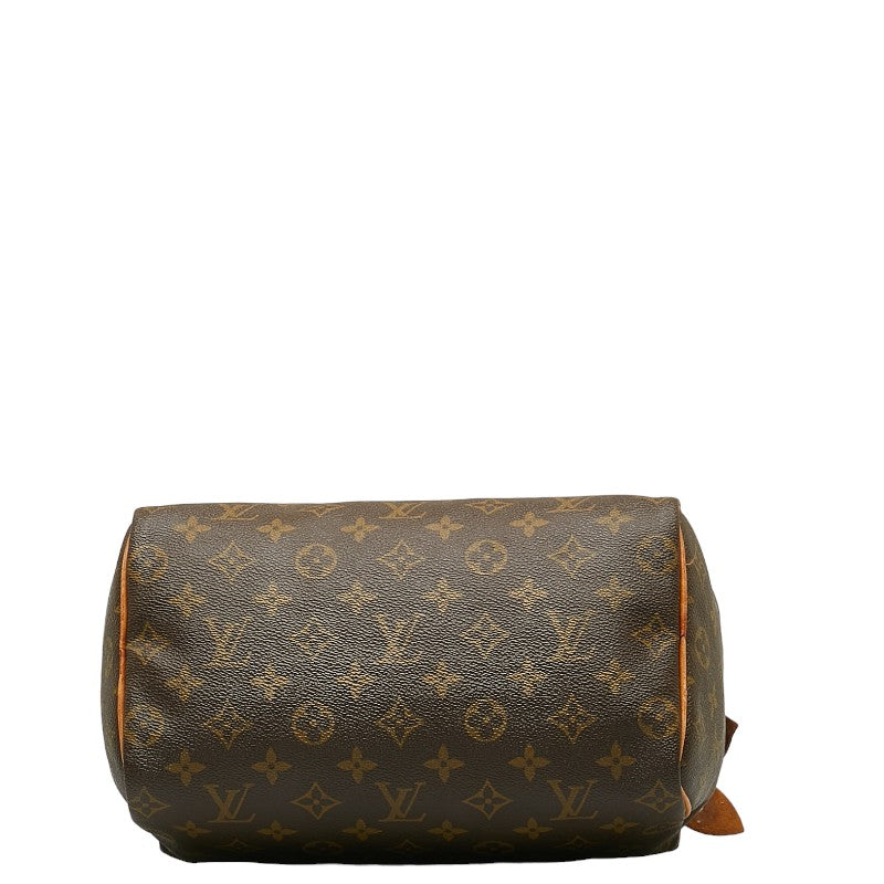 Louis Vuitton Monogram Speedy 25 Handbag M41109 Brown PVC Leather