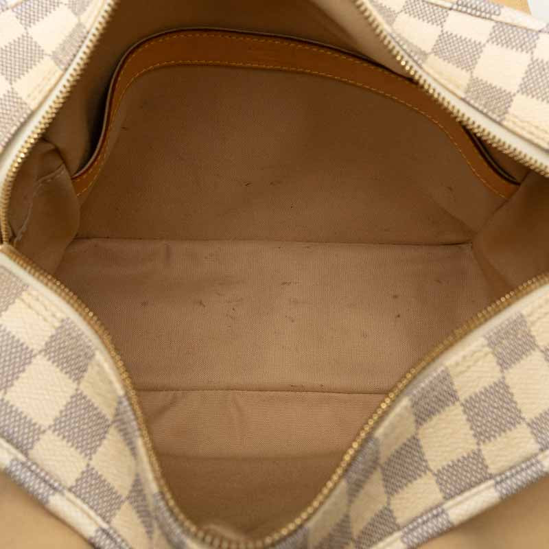 Louis Vuitton Damier Azur Naviglio Shoulder Bag N51189 White PVC Leather