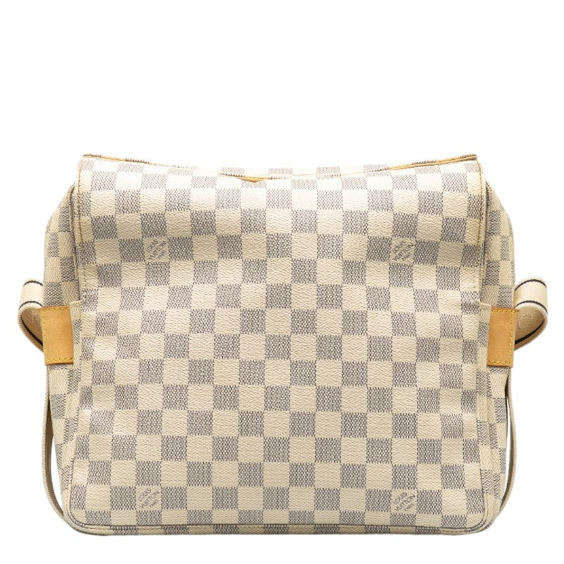 Louis Vuitton Damier Azur Naviglio Shoulder Bag N51189 White PVC Leather