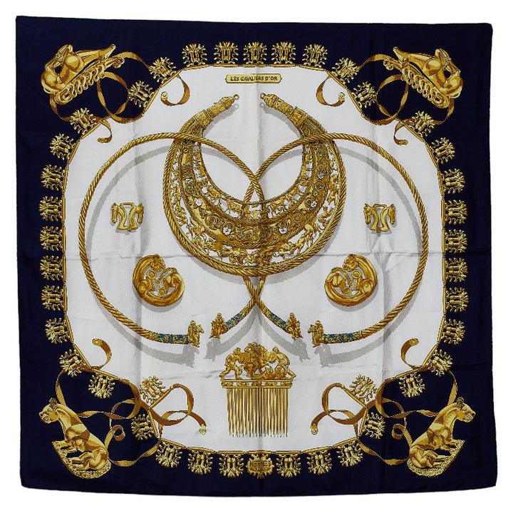 Hermes Silk Scarf Les Cavaliers D'Or