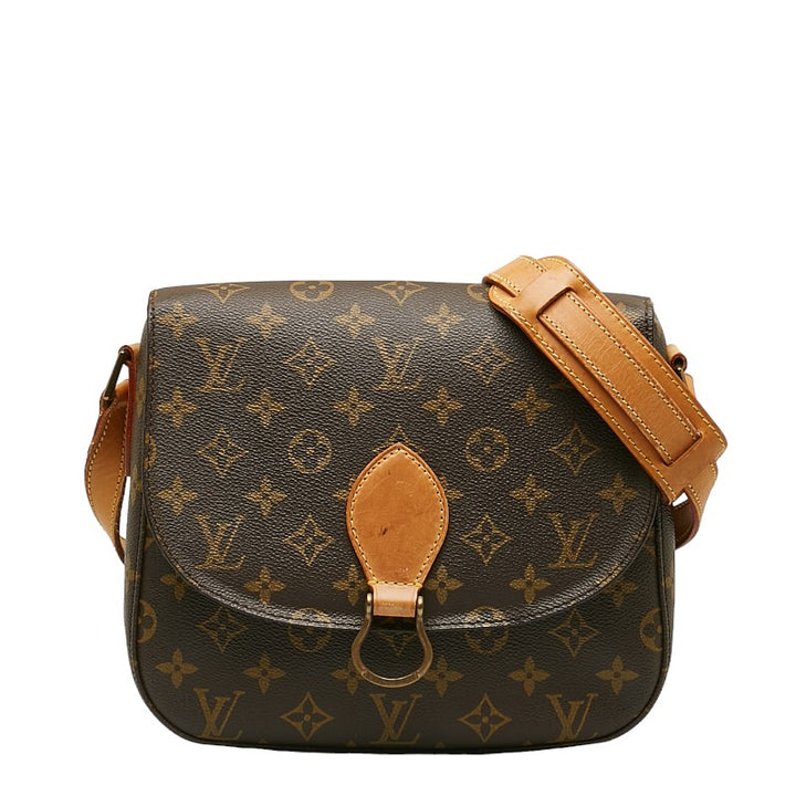 Louis Vuitton Monogram Saint Cloud GM Shoulder Bag M51242 Brown PVC Leather in Very Good Condition