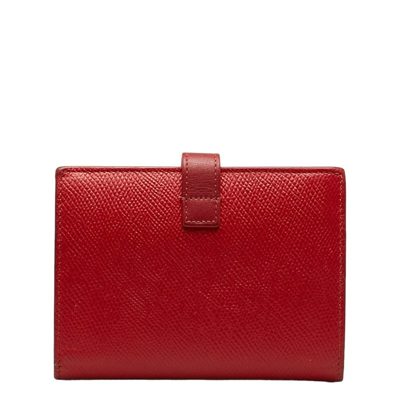 Celine Medium Strap Wallet Red Leather