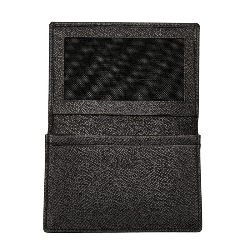 Bvlgari Leather Card Case Black