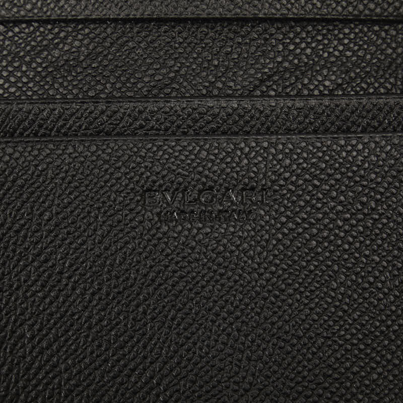 Bvlgari Leather Card Case Black