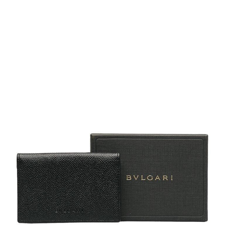 Bvlgari Leather Card Case Black