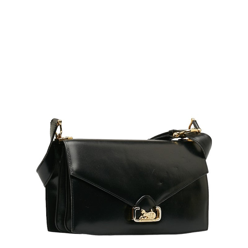 Celine Leather One Shoulder Bag Black