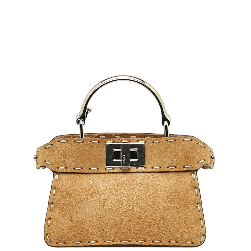 Fendi Peekaboo Micro ISeeU Suede Python Bag