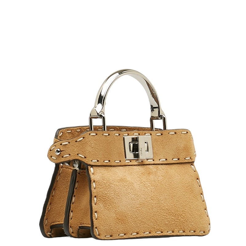 Fendi Peekaboo Micro ISeeU Suede Python Bag