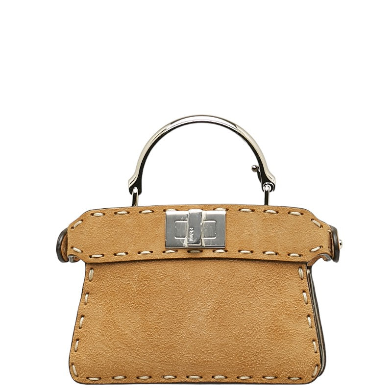 Fendi Peekaboo Micro ISeeU Suede Python Bag