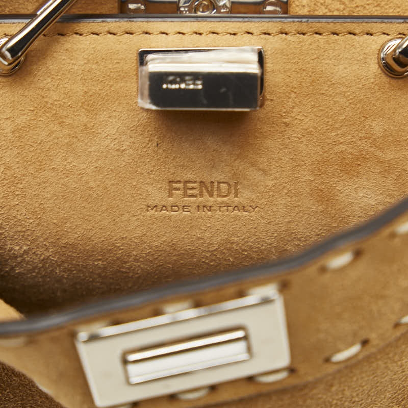 Fendi Peekaboo Micro ISeeU Suede Python Bag