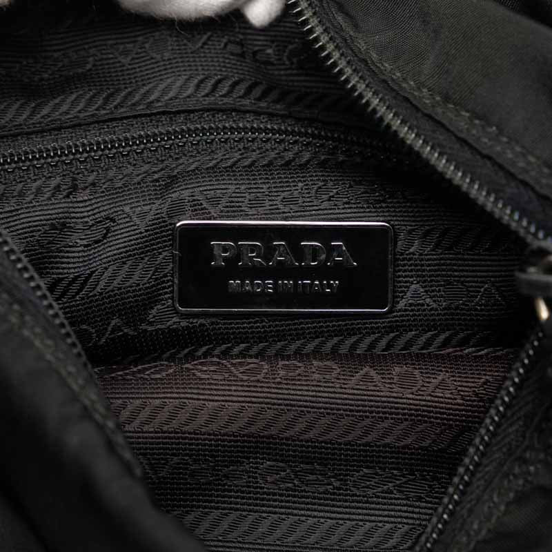 Prada Nylon Leather Triangle Logo Messenger Bag BT0173