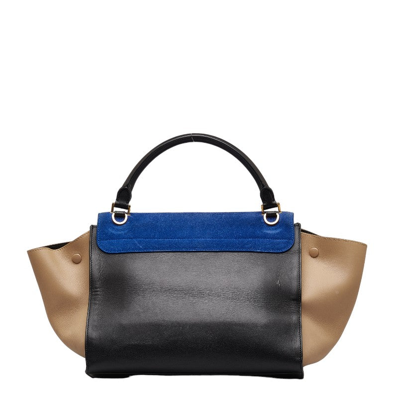 Celine Leather Suede Trapeze Handbag 2WAY