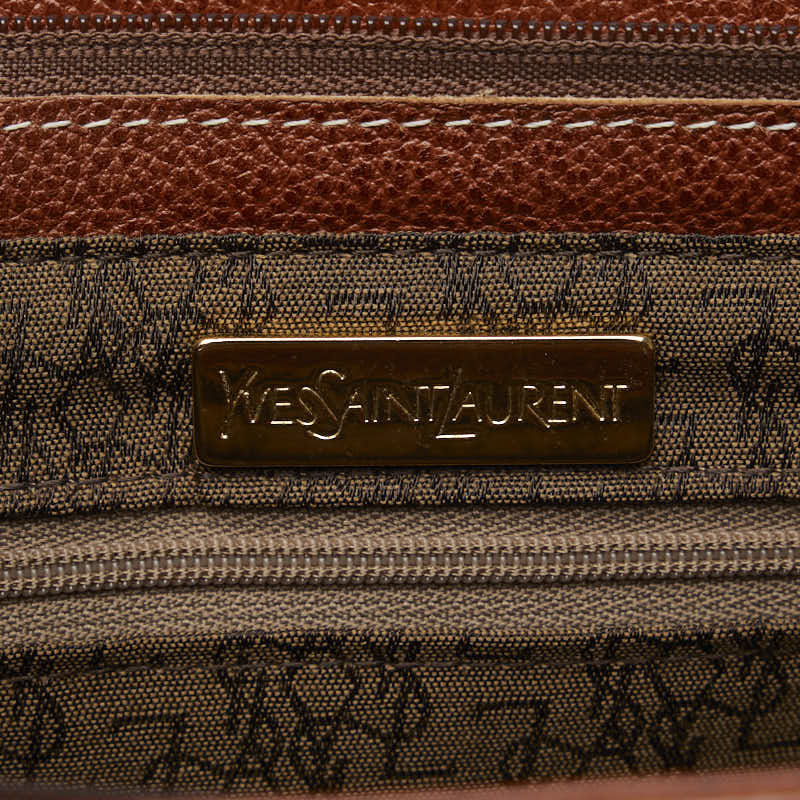 Yves Saint Laurent Leather Handbag Brown