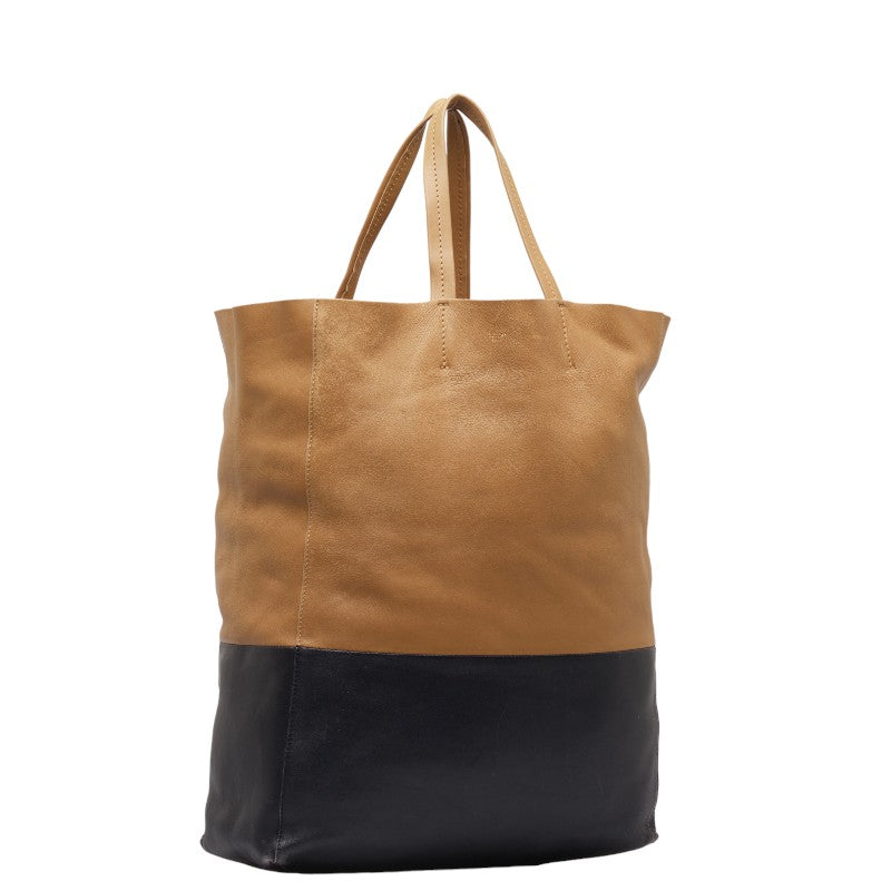 Celine Bicolor Vertical Cabas Tote Leather Tote Bag in Good condition