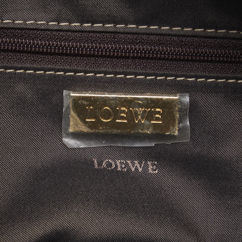 Loewe Anagram Leather Handbag Black in Good Condition