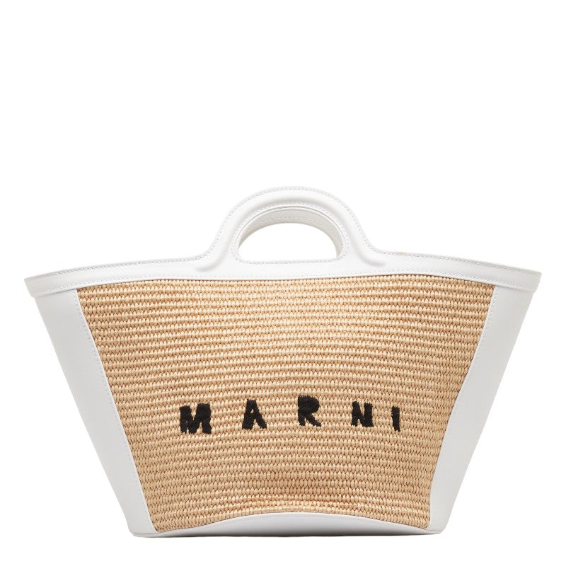 Marni Tropicália Small Raffia Leather Handbag in Very Good Condition