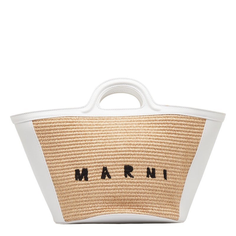 Marni Raffia & Leather Tropicalia Handbag Natural Material Handbag in Excellent condition
