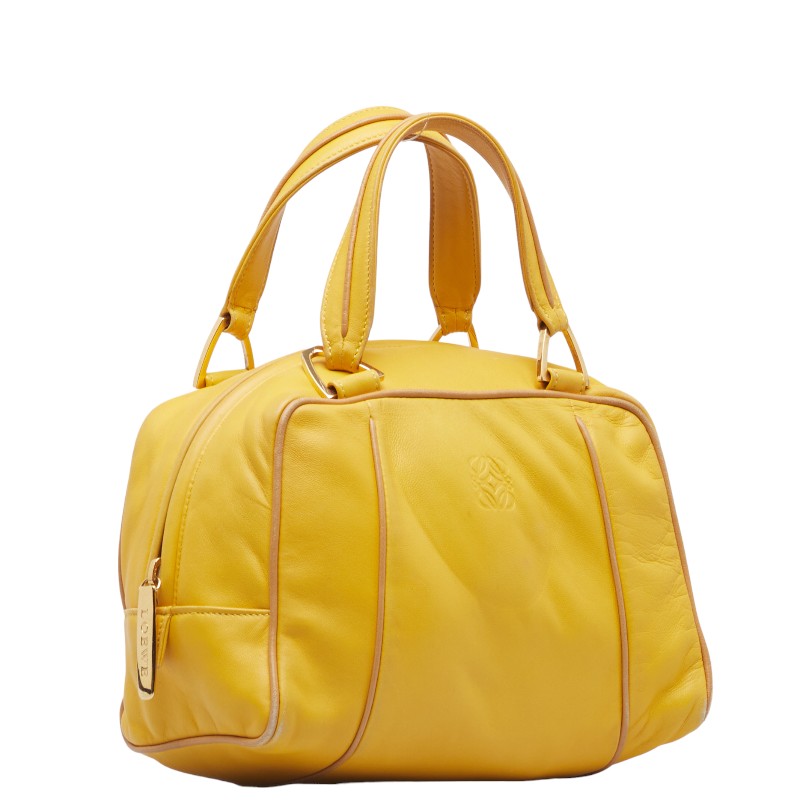 Loewe Anagram Mini Handbag Yellow Leather