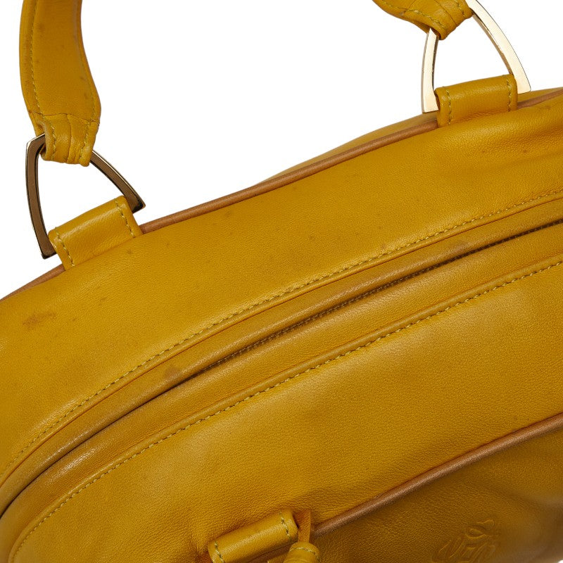 Loewe Anagram Mini Handbag Yellow Leather