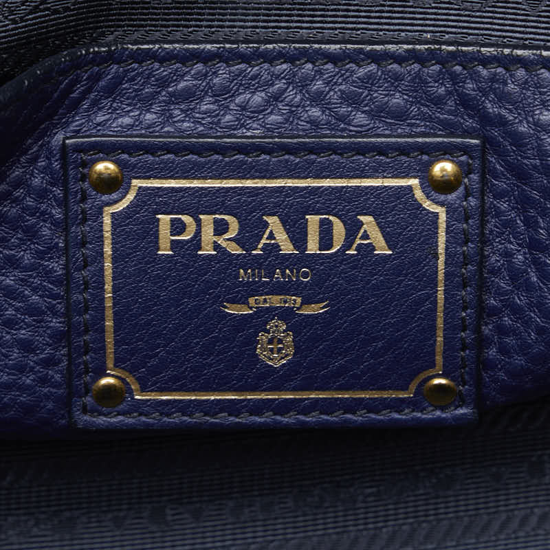 Prada Calf Leather Triangle Logo Handbag BN2795