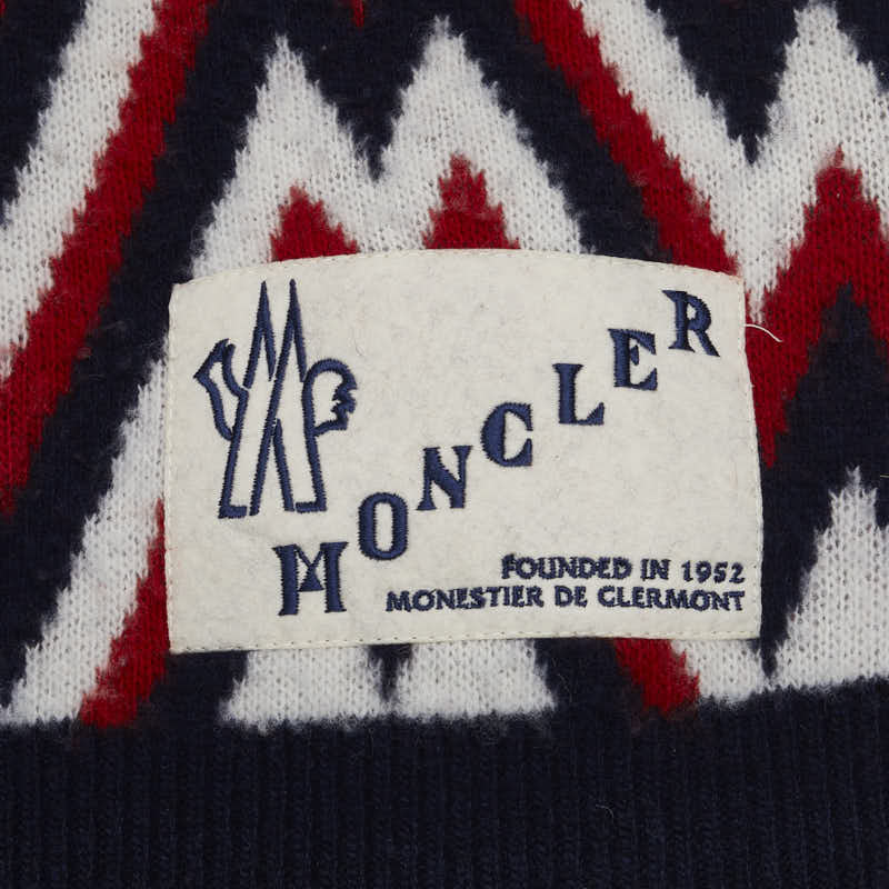 Moncler Tricolor Wool Knit Top Size M in Very Good Condition