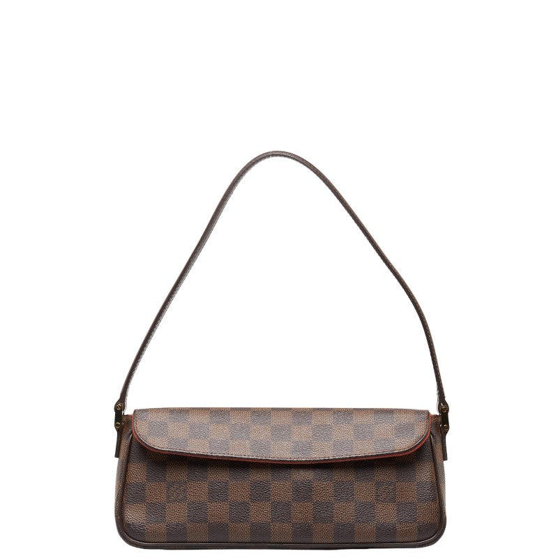 Louis Vuitton Damier Recourter Shoulder Bag N51299 Brown PVC Leather in Very Good Condition