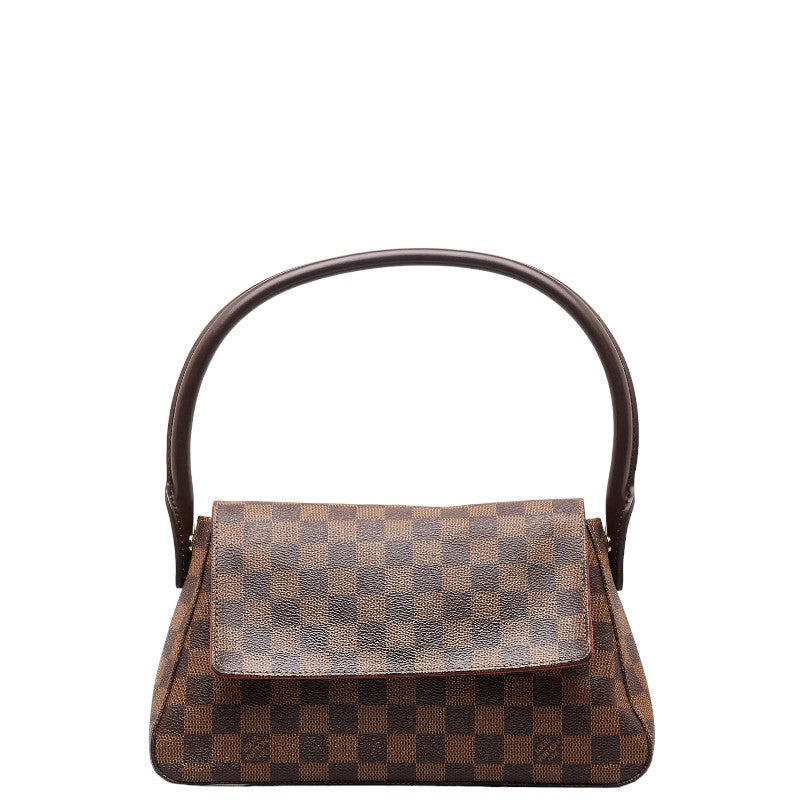 Louis Vuitton Damier Ebene Mini Looping Canvas Shoulder Bag N51148 in Good condition