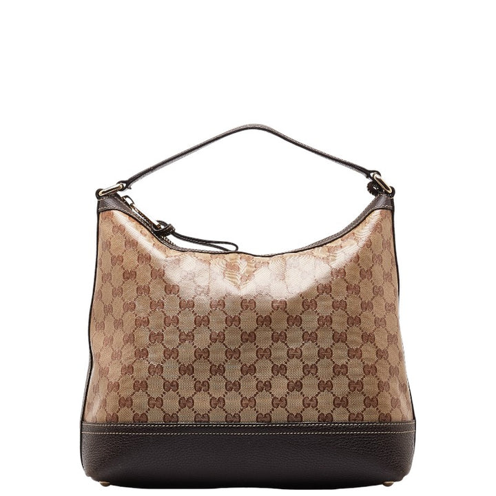 Gucci GG Crystal PVC Leather Shoulder Bag 336650