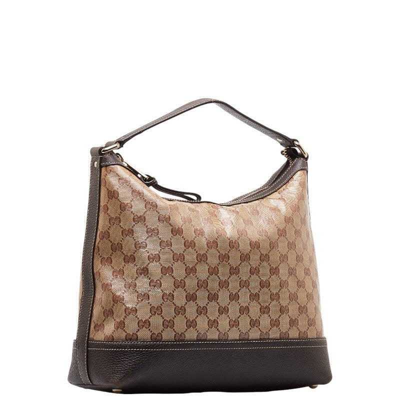 Gucci GG Crystal PVC Leather Shoulder Bag 336650