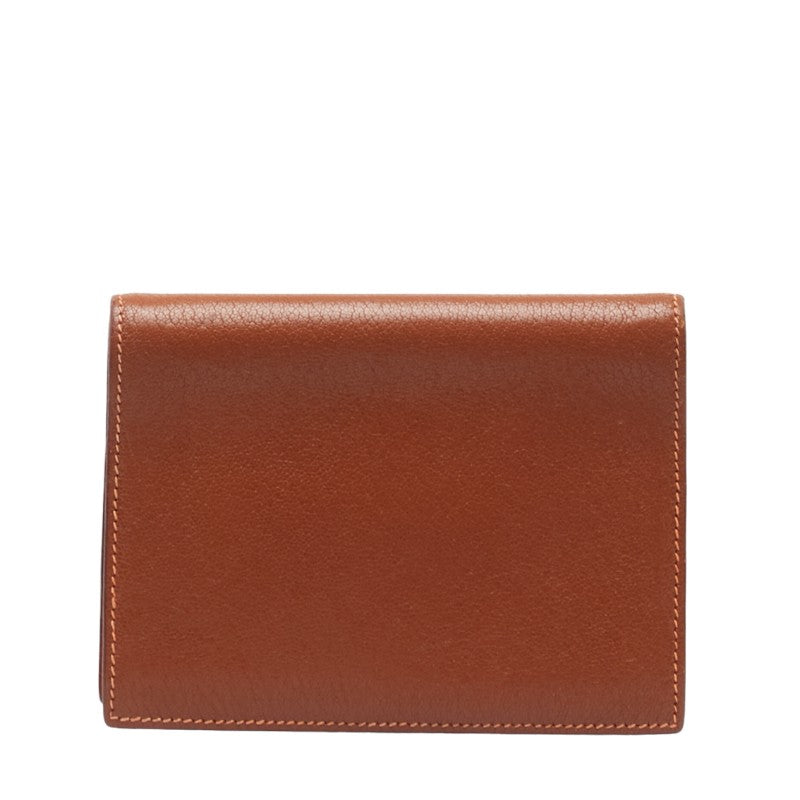 Hermes Leather Agenda Notebook Cover Brown Orange in Very Good Condition