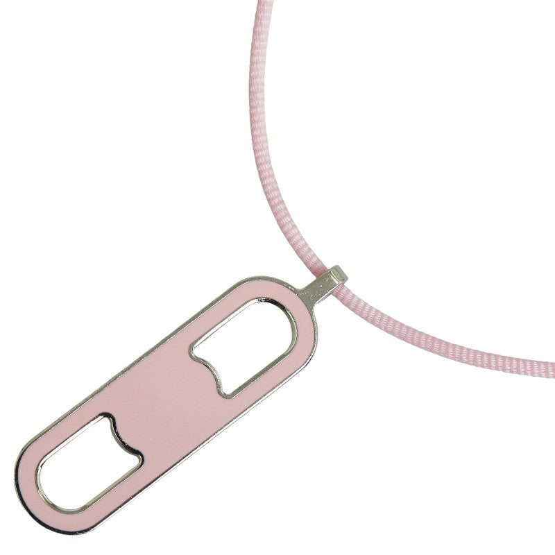 Hermes Silver Pink Metal Necklace in Great Condition