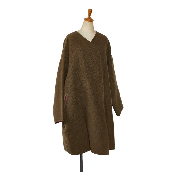 Hermes Wool Cashmere Reversible Coat in Very Good Condition