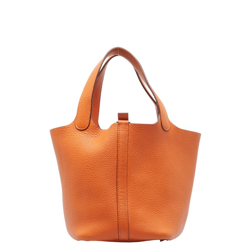 Hermes Picotin PM Handbag Orange Clemence