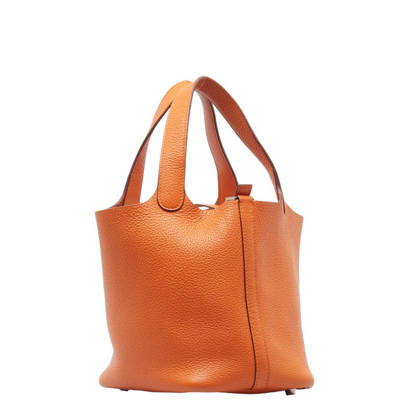 Hermes Picotin PM Handbag Orange Clemence