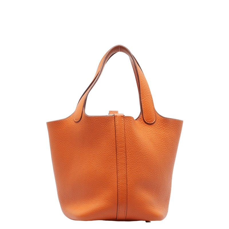 Hermes Picotin PM Handbag Orange Clemence