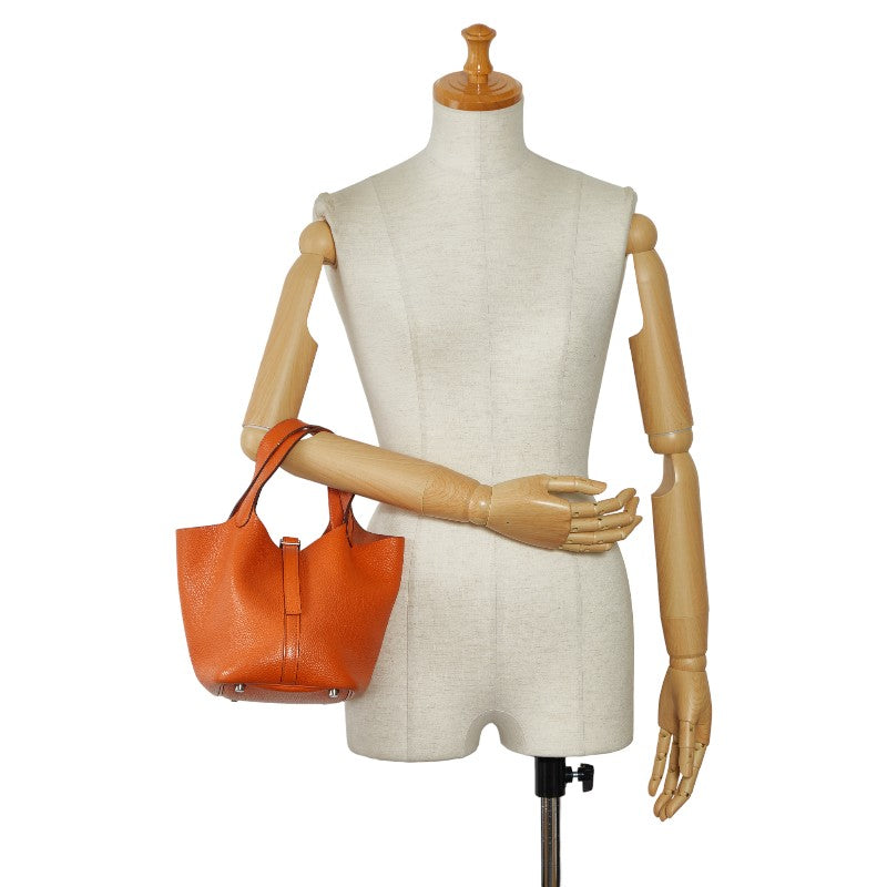 Hermes Picotin PM Handbag Orange Clemence