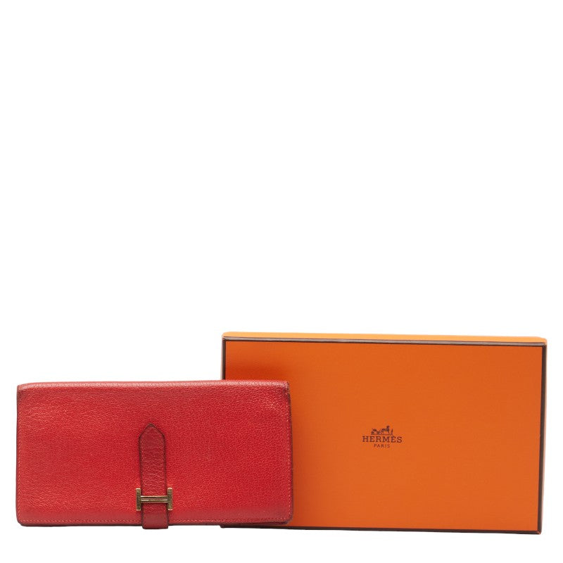 Hermes Bearn Souffle Leather Bifold Wallet