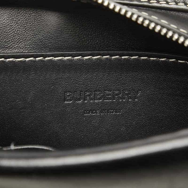 Burberry Logo Horseferry 2WAY Handbag Cotton Canvas Leather in Very Good Condition