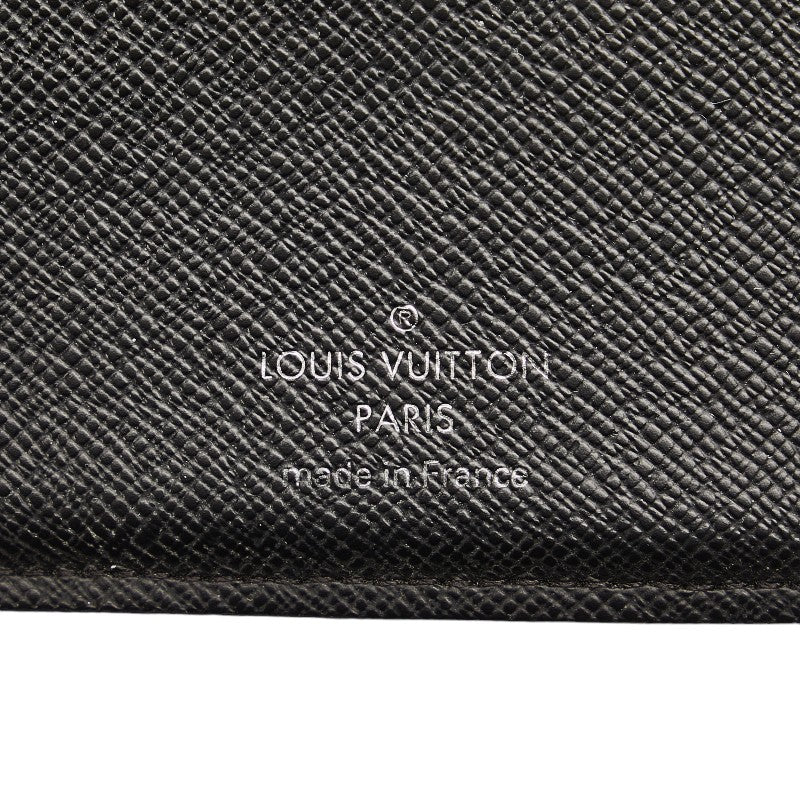 Louis Vuitton Monogram Eclipse Bifold Wallet M61695 Black PVC in Very Good Condition